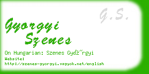 gyorgyi szenes business card